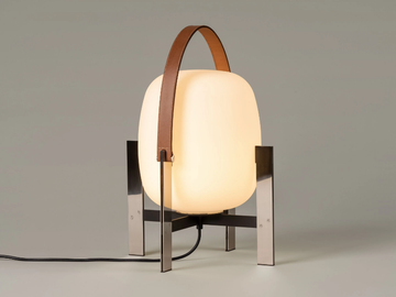 CESTA METÁLICA - LED Glass and Stainless Steel table lamp by Santa & Cole - view 3